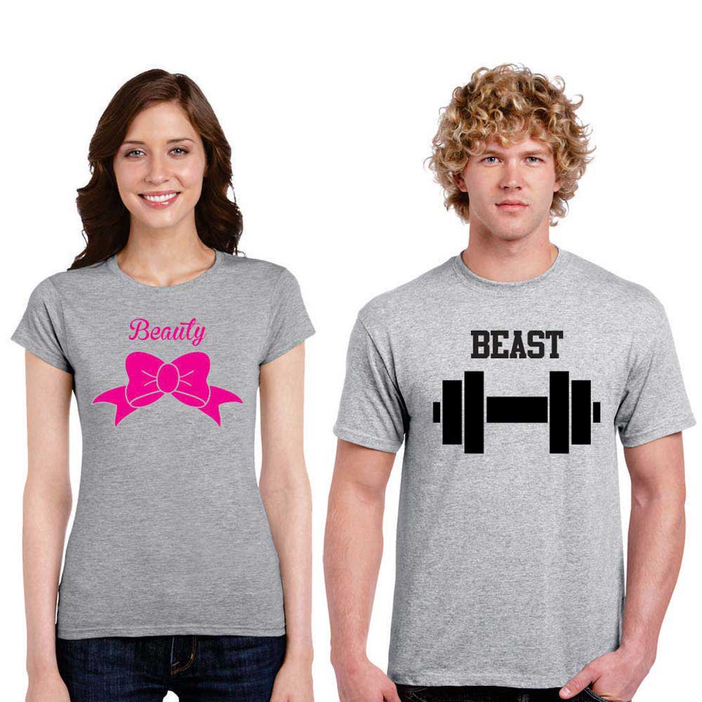 Beauty Beast Couple T-shirt