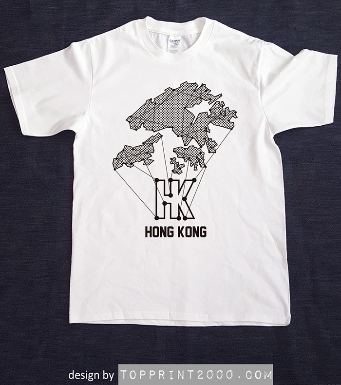 Hong Kong 地圖 - 白色