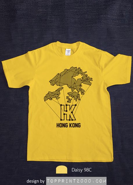 Hong Kong 地圖TEE-黃色