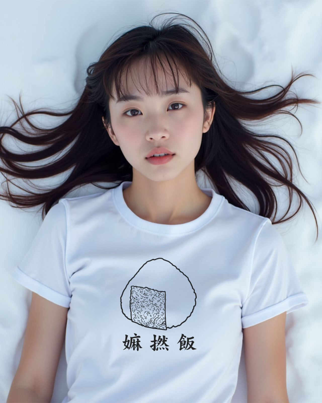 嫲撚飯 白Tee