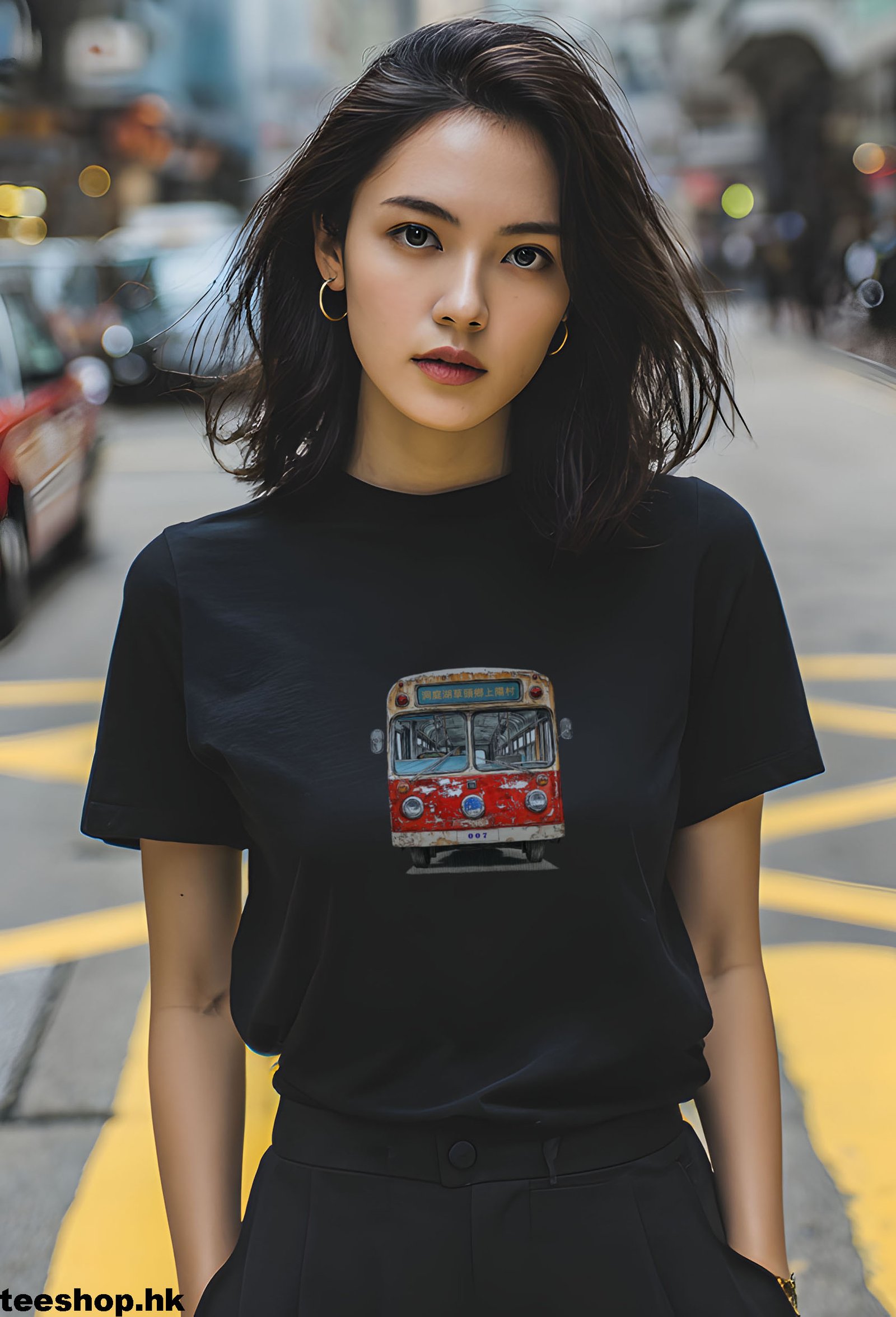 洞庭湖草頭鄉上陽村 黑T-shirt