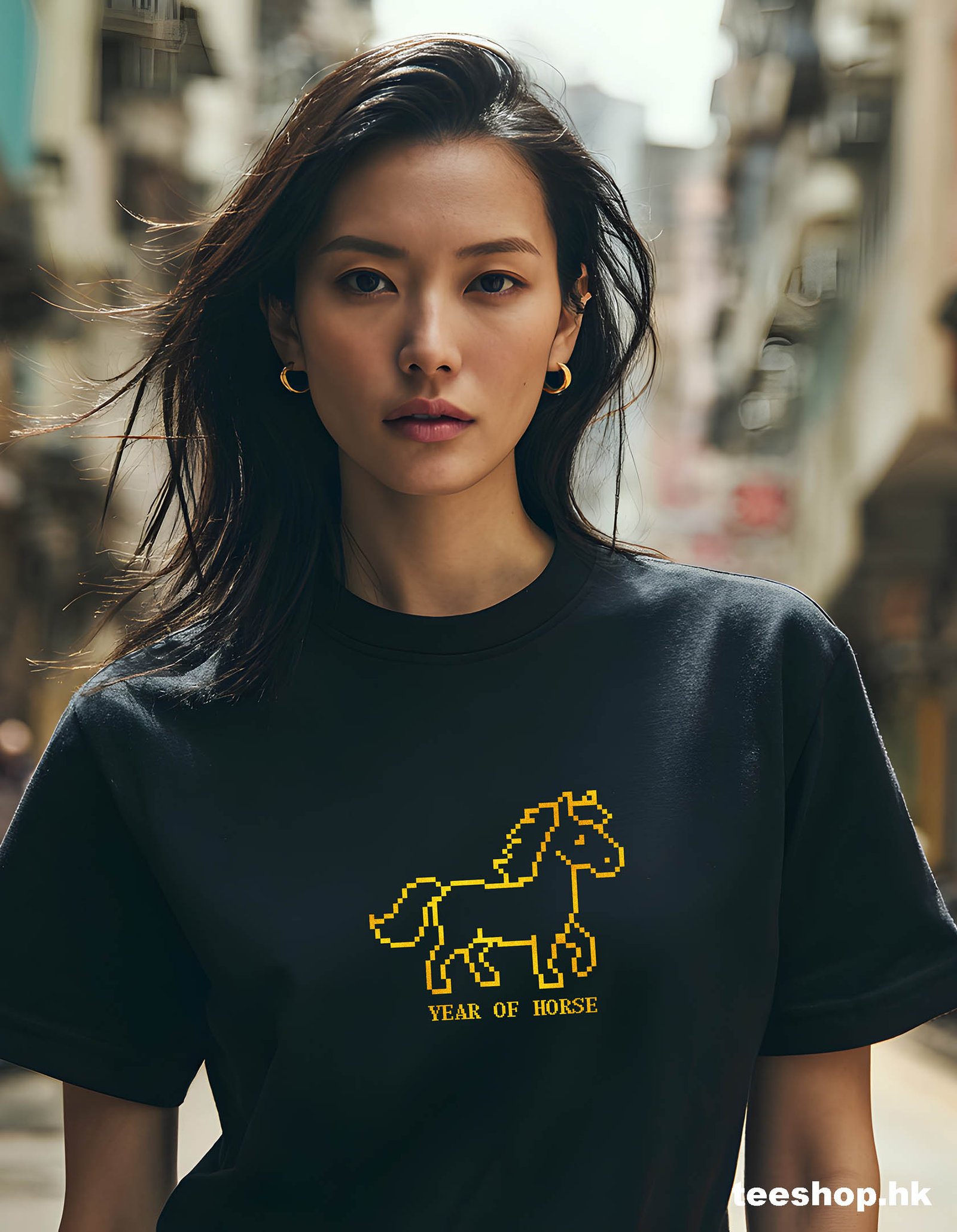 Year of Horse 黑T恤