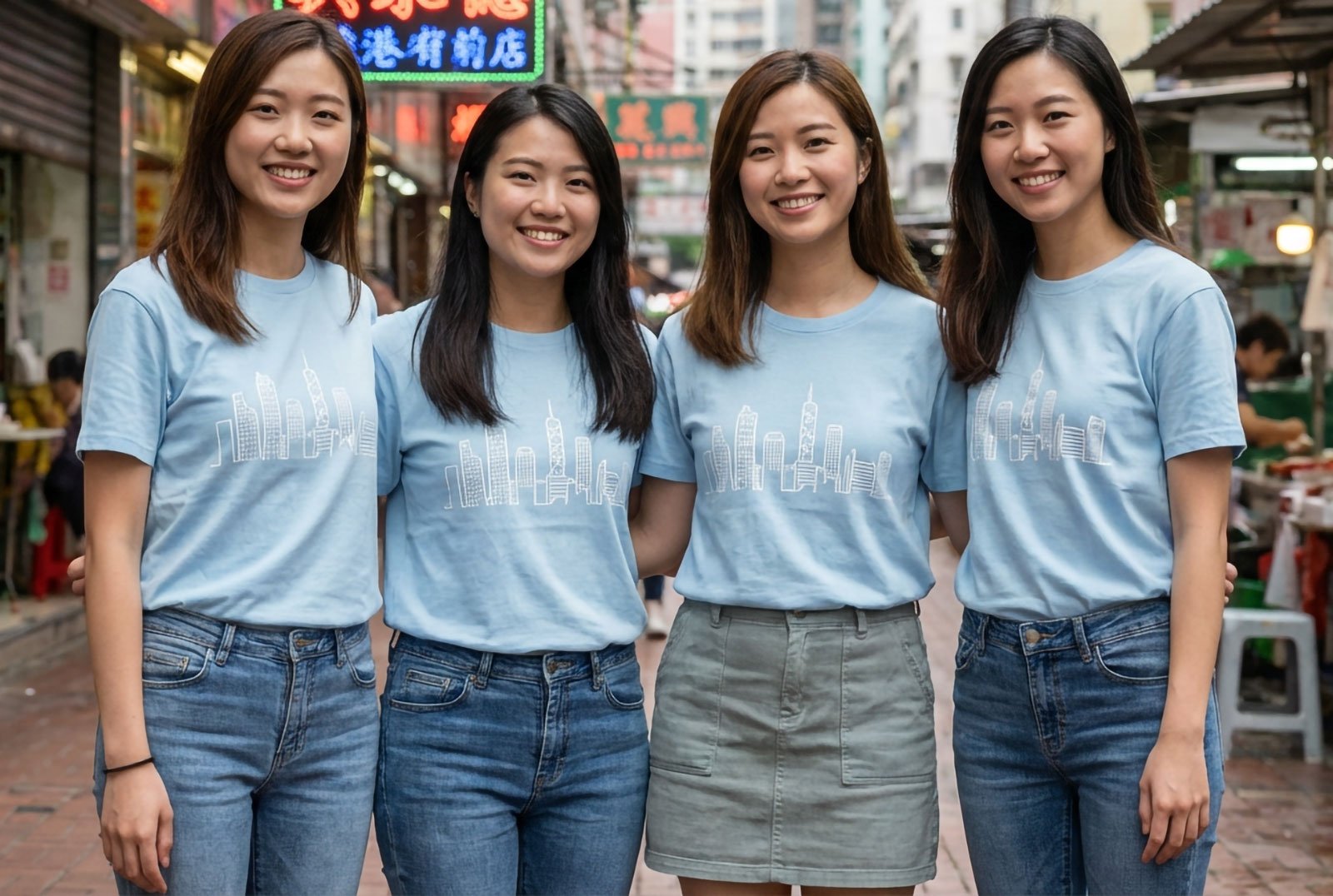 小型團體印 Tee 少量的實際應用